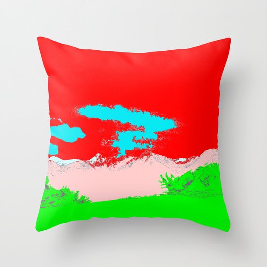 Ice Cream Mountain Throw Pillow