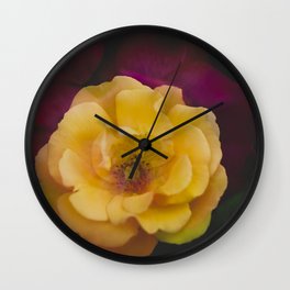 Roses (double exposure version) Wall Clock