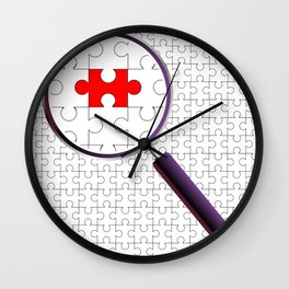 Odd Piece Magnifying Glass Wall Clock by homestead | Society6 Odd Piece Magnifying Glass Wall Clock by homestead | Society6