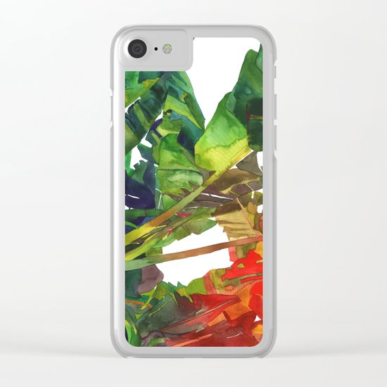 Bananas leaves Clear iPhone Case
