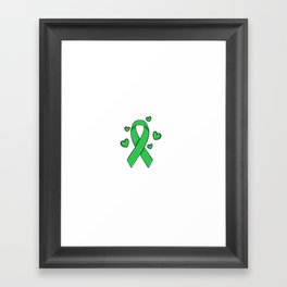 Cerebral Palsy Green Ribbon Brain Damage Awareness Framed Art Print