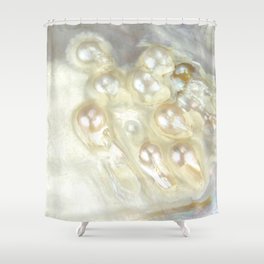 Shimmery Pearly Abalone Shell Shower Curtain