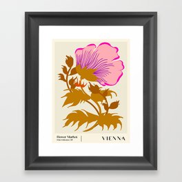 Flower Market, Vienna, Abstract modern style Framed Art Print