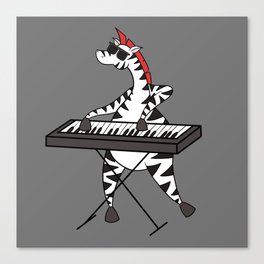 Zebra Keyboard Canvas Print