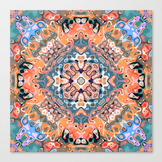 Textured Mandala Pattern Canvas Print