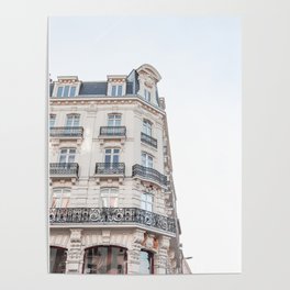 Parisian Building Paris France Photo Art Print | Europe Street Architecture Travel Photography Poster