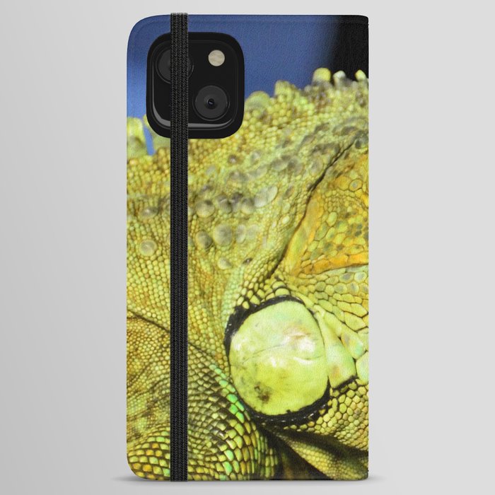 Green iguana iPhone Wallet Case