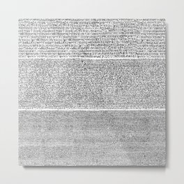 The Rosetta Stone Metal Print | Curtain, Demotic, Duvet, Quilt, Linguistics, Historical, Egyptian, History, Archaeology, Rosetta 