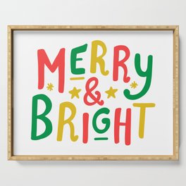Merry and Bright (red/green/gold) Serving Tray