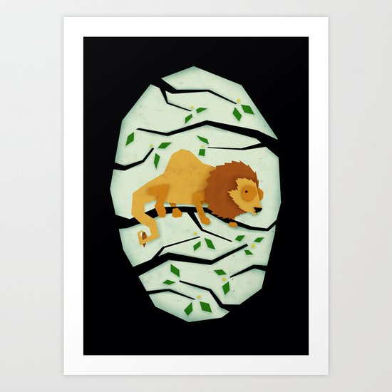 The Elusive Camel Lion Art Print