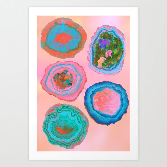 Glowing Geo Art Print