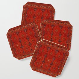 N194 - Red Berber Atlas Oriental Traditional Moroccan Style Coaster