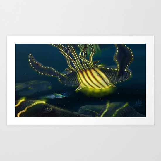 Deep Sea Encounter Art Print
