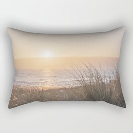 Coastal sunset in Italy - Dreamy soft pink beach - nature and travel photography Rectangular Pillow
