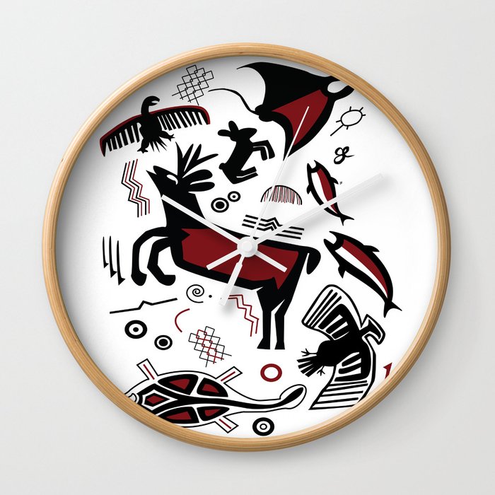 Cave paint Wall Clock