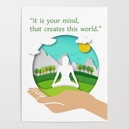 yoga in nature yoga quotes Poster