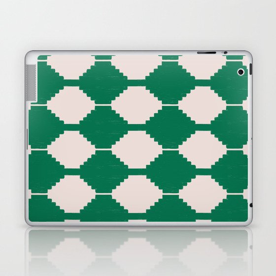 Green Ethnic Kilim Pattern Laptop & iPad Skin