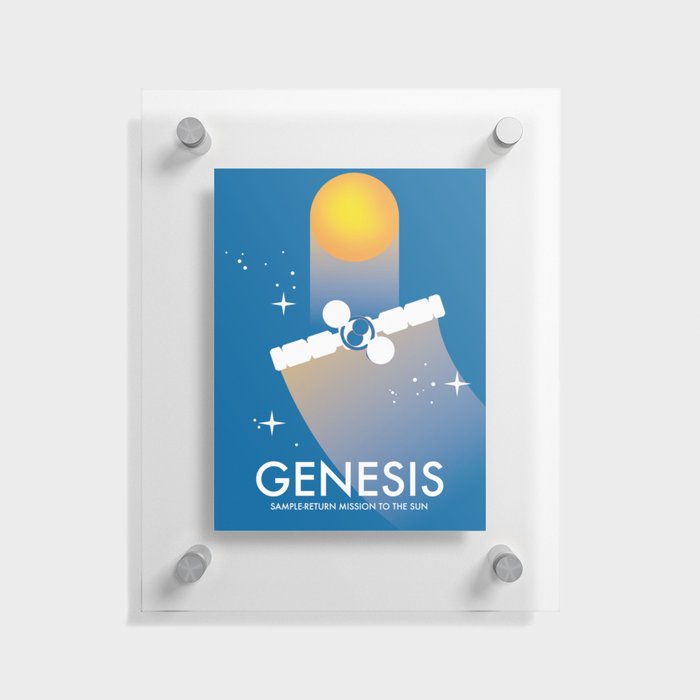 Genesis satellite, sample-return Space art. Floating Acrylic Print