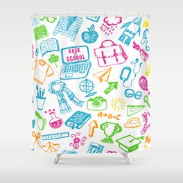 Back To School Shower Curtain