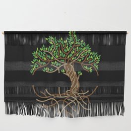 Rope Tree of Life. Rope Dojo 2017 black background Wall Hanging