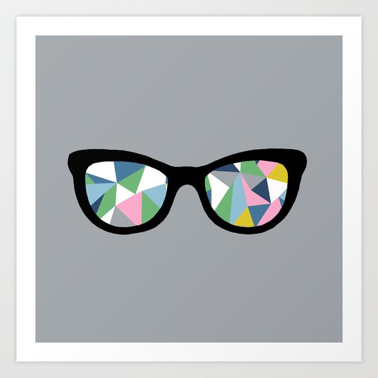 Abstract Eyes Art Print