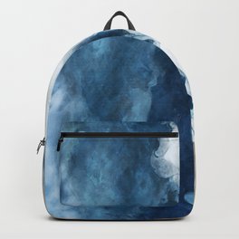 Ocean Unrelenting Backpack | Sand, Sea, Blue, Foam, Painting, Waves, Raging, Coast, Ocean, Watercolor 