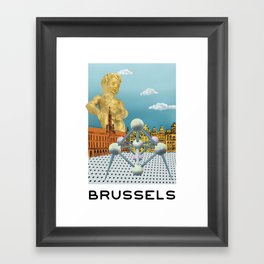 Brussels Travel Print Framed Art Print