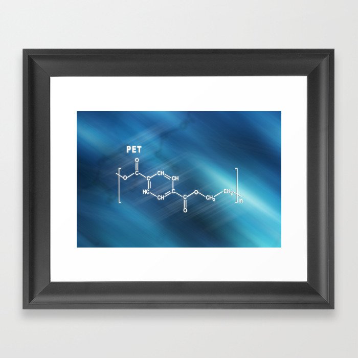 Polyethylene terephthalate or PET Structural chemical formula Framed Art Print