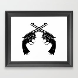 Crossed Revolvers Framed Art Print