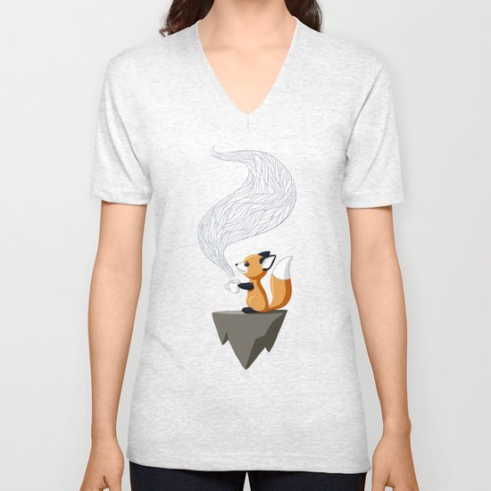 Fox Tea Unisex V-Neck