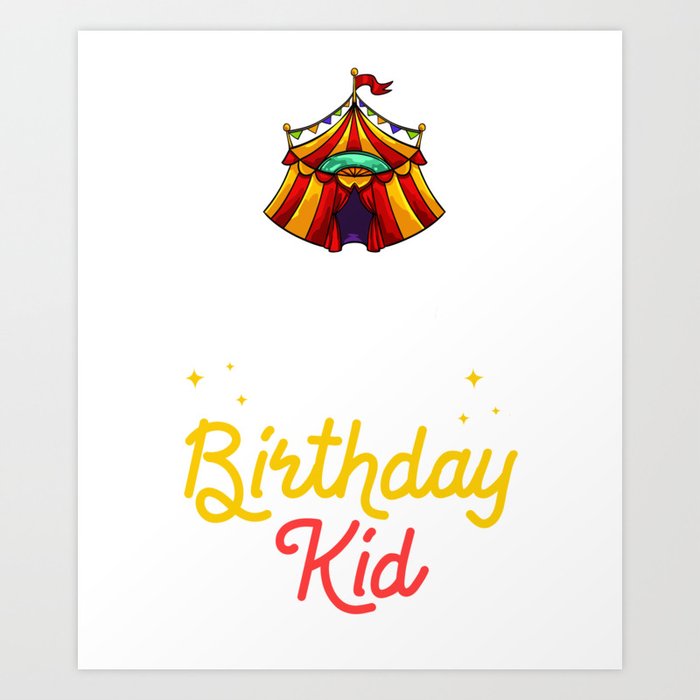 Circus Birthday Party Dad Theme Cake Ringmaster Art Print