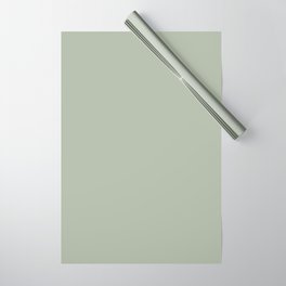 Soft Pastel Sage Green Gray Solid Color Pairs To Behr's 2021 Trending Color Jojoba N390-3 Wrapping Paper
