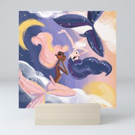 Gemini Mermaids Mini Art Print