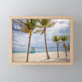 Breezy Day on Hollywood Beach | Florida Framed Mini Art Print