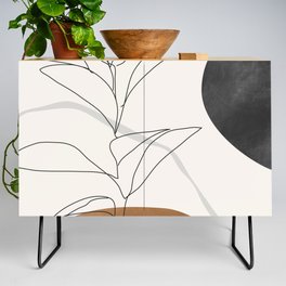 Abstract Art /Minimal Plant Credenza | Shapes, Minimalist, Minimal, Plant, Linedrawing, Illustration, Geometry, Curated, Leaf, Thingdesign 