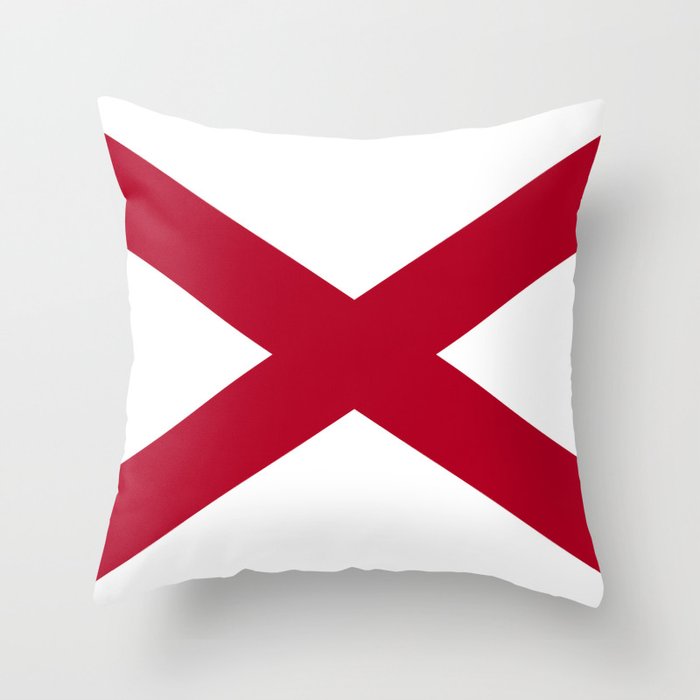 Flag of Alabama Throw Pillow