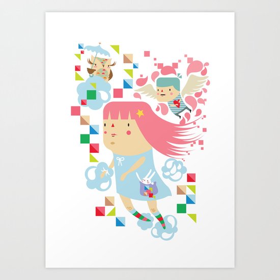 Polypop FlyGirl Art Print