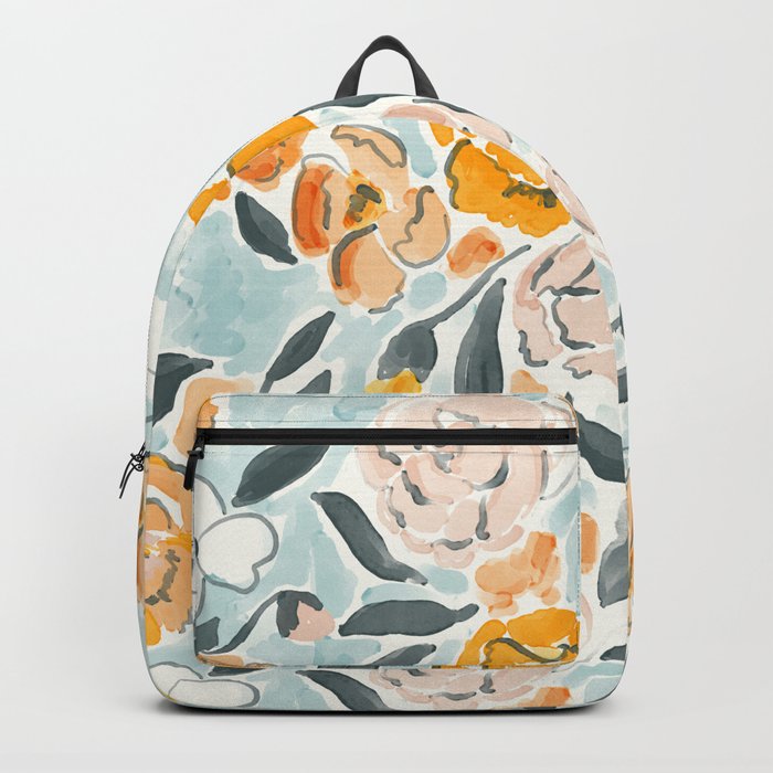 Watercolor Sketch Floral Backpack