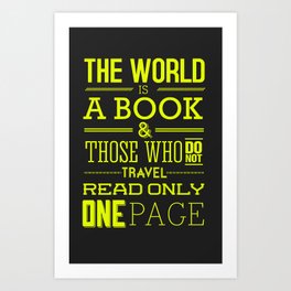 The World Is A Book Art Print