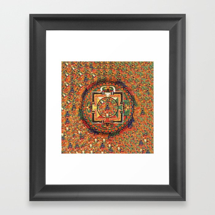 Buddhist Mandala DMT Transcendent Visions Framed Art Print