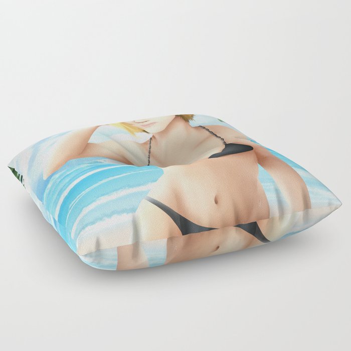 Android 18 - Dragon Ball Floor Pillow by mayralstella | Society6
