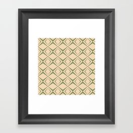 Retro 1960s geometric pattern design 4 Framed Art Print
