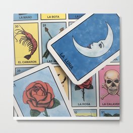 Mexican loteria Metal Print | Mexico, Tattoo, Lotteria, Latinx, Nerdy, Artistic, Mexican, Catrin, Graphicdesign, Game 
