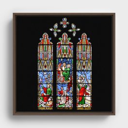 Cathedral Stained Glass 2 Framed Canvas