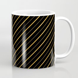Gold And Black Stripes Lines Collection Mug