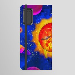 Sun and Planets Night Sky by Katie Stern Android Wallet Case