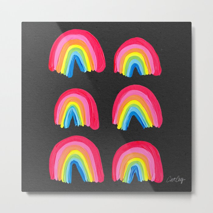 Rainbow Collection – Charcoal Metal Print