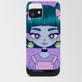 The Girl with the Frog Earrings iPhone Card Case