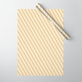 [ Thumbnail: Dark Khaki and Bisque Colored Lines Pattern Wrapping Paper ]
