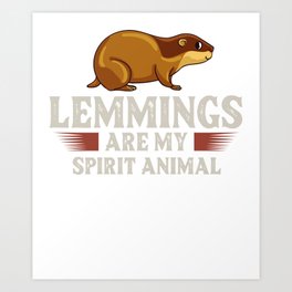 Lemming Animal Funny Art Print